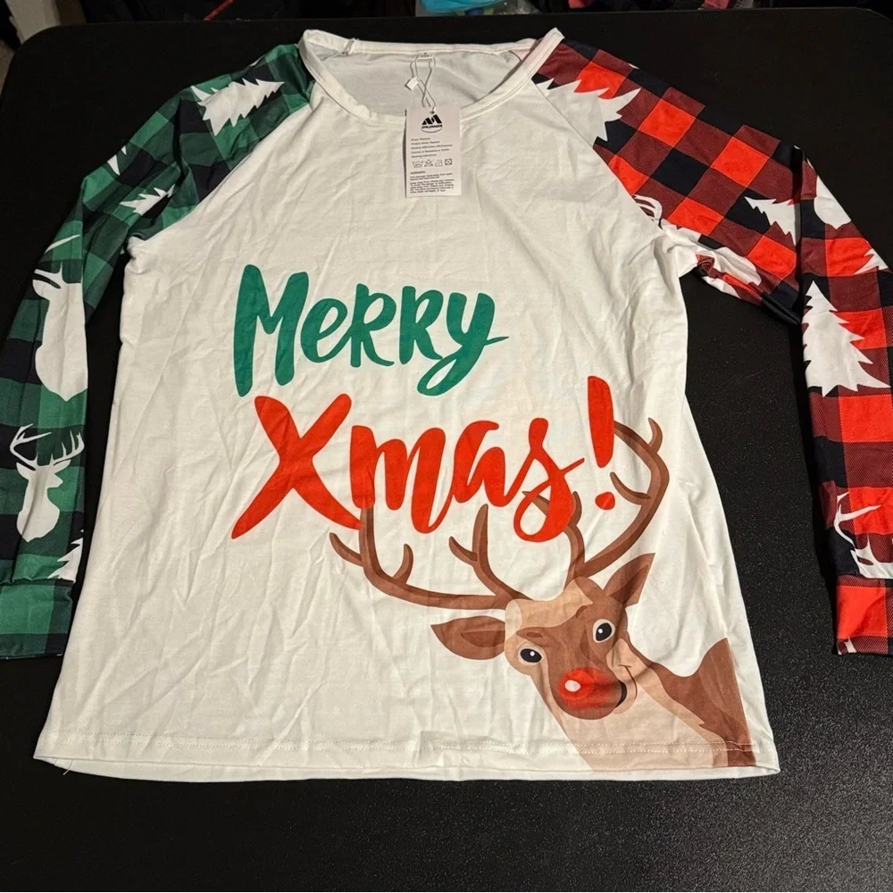 IPAJAMAS Dad Christmas Reindeer Shirt and Pants Pajama Set Great Gift Idea
